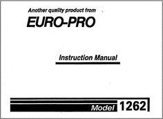 Euro Pro 1262d Manual Lawn